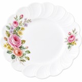 Farfurie &icirc;ntinsă din opal cu model floral