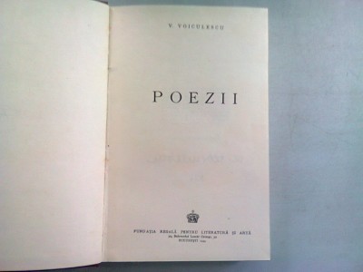 POEZII - V. VOICULESCU foto