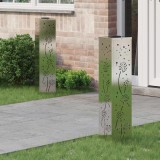 vidaXL Lumină LED Solară pentru Alei 2 pcs Oţel inoxidabil 879776