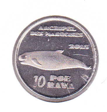 bnk mnd Marquesas Islands 10 poe rava 2015 unc fauna foto