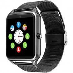 Ceas Smartwatch cu Telefon iUni Z60, Curea Metalica, Touchscreen, Camera, Notificari, Aluminiu foto