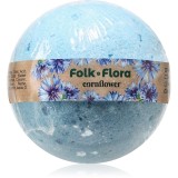 Folk &amp; Flora Cornflower bombă de baie 130 g