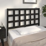 vidaXL Tăblie de pat, negru, 125,5x4x100 cm, lemn masiv de pin