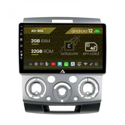 Navigatie Ford Ranger Mazda BT50 (2007-2012), Android 12, E-Octacore 2GB RAM + 32GB ROM, 9 Inch - AD-BGE9002+AD-BGRKIT136 foto