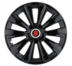 Set 4 Capace Roti, potrivite jantelor de R14, pentru Suzuki, model delta negru foto