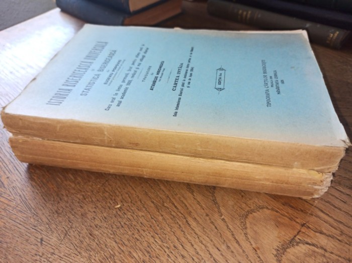 Istoria Bisericeasca Universala si Statistica Bisericeasca, traducere de ATANASIE MIRONESCU , DOUA VOLUME, 1926 - 1928