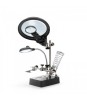 Suport CI cu lupa 9/ 3cm iluminata 5x LED 15lm si cleme crocodil