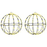 vidaXL Bola cu 192 LED 2 pcs Alb cald 30 cm Metal 42019109