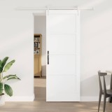 Ușa glisantă cu set de accesorii Alb 78x211 cm Lemn masiv Pin