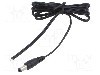 Cablu alimentare DC, DC 5,5/2,1 mufa, negru, negru si gri, 1m, POS - POSDC-T-P21S-1.0