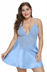 D299P-48 Lenjerie babydoll plus size decupata la spate foto