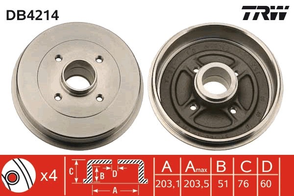 TRW DB4214 Tambur frana