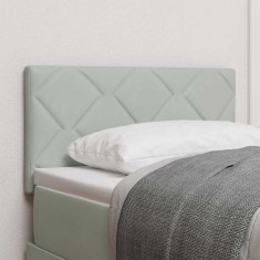 vidaXL Tăblie cap Pe perete Geometric Manual Gri deschis 80 cm Catifea 42007209