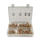 Trusa sigurante bolt cu clema, set 50 piese, diverse dimensiuni
