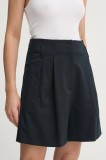 Marc O&#039;Polo pantaloni scurti femei, culoarea albastru marin, neted, high waist, 502006215017