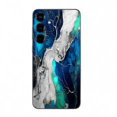 Folie Skin Compatibila cu Samsung Galaxy S24 Wrap Skin Printing Sticker Marble Grey Green