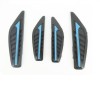 Protectii Auto Usi ALM Negru/Albastru - Set 4 Bucati - Protectie Portiere Lipire