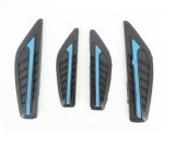Protectii Auto Usi ALM Negru/Albastru - Set 4 Bucati - Protectie Portiere Lipire