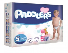 Scutece copii, Paddlers, 104 buc/set, Marime 5, 11-25kg, 24-36 luni, -35% foto