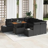 VidaXL Set de masă pentru grădină 9 pcs Negru, Marron 100 x 55 x 73 cm