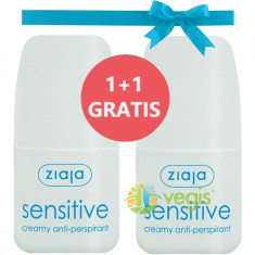 Antiperspirant Roll-On Sensitive Pentru Piele Sensibila 60ml Pachet 1+1 Gratis foto