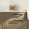 Gossi manere de dulap, 20 buc., negru, 192 mm, otel inoxidabil