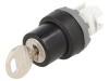 Comutator rotativ cu cheie 22mm 2 poziții negru