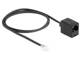 Cablu Telefon DELOCK 88092 RJ11 la RJ45 1m Negru 28AWG