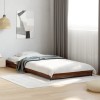 VidaXL Cadru de pat, stejar maro, 90x200 cm, lemn prelucrat și metal 845180