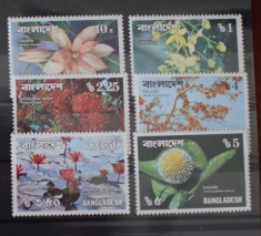TS24/01 Timbre Bangladesh - Nestampilate - Flori