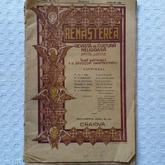 Revista veche Renasterea, anul III, nr 4, apr. 1924 Craiova cultura si religie