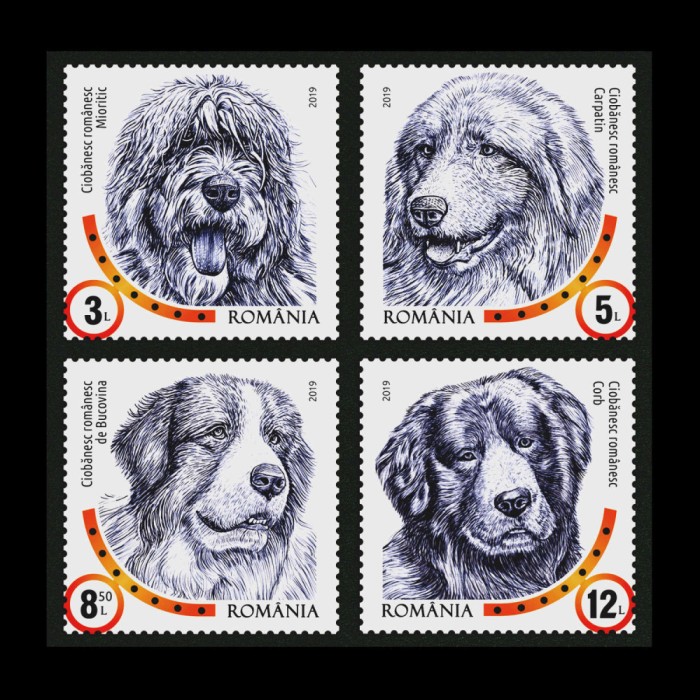 ✅RO 2019 ,LP 2230 c ,&quot;Rase de caini romanesti &quot; , serie ,MNH