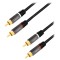 Cablu RCA Aurit Negru 0,5m