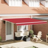 Marchiză retractabilă manuală vidaXL albastră marină 400x300 cm