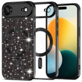 Husa premium iPhone 17 Air Asteroid GSM Luxury Glitter MagSafe, negru