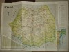 Harta turistica a romaniei - dimensiuni 66/47 cm - din anul 1977 - limba engleza