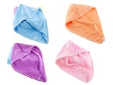 Prosop de cap din microfibră, turban pentru uscare păr, lungime 55 cm, lățime 22 cm, ușor de utilizat, absorbție mare, Portocaliu