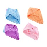 Prosop de cap din microfibră, turban pentru uscare păr, lungime 55 cm, lățime 22 cm, ușor de utilizat, absorbție mare, Portocaliu