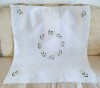 Fata de masa Vintage din bumbac cu broderie manuala aplicata tip quilt- Mimoze