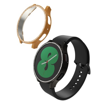 Set 2 Huse Kwmobile pentru Samsung Galaxy Watch 5, Negru/Auriu, Plastic, KWM000024ZM001C foto
