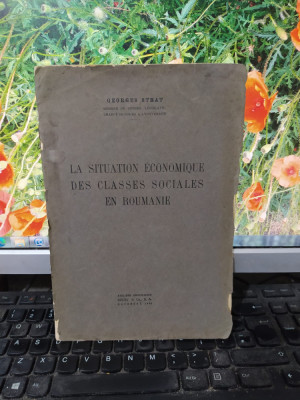 Georges Strat, La situation economique des classes sociales en Roumanie 1930 192 foto