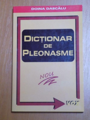 DICTIONAR DE PLEONASME de DOINA DASCALU foto