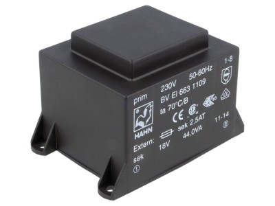 Transformator &amp;icirc;ncapsulat 44VA 230VAC 18V foto