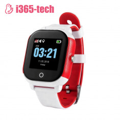 Ceas Smartwatch Pentru Copii i365-Tech FA23 cu Functie Telefon, Localizare GPS, SOS, Istoric traseu, Pedometru, Alb - Rosu foto