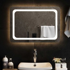 vidaXL Oglinda de baie cu LED, 70x50 cm foto