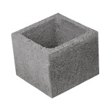 Boltar din beton pentru stalp BS1, Elis Pavaje, gri ciment, 250 x 250 x 195 mm