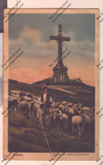 CARTE POSTALA*SINAIA*CRUCEA PE MUNTELE CARAIMAN 1938 foto