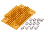 Radiator extrudat cu aripioare BGA aurie 58mm x 37mm