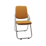 Scaun pliant metalic HRC 609, piele ecologica, fix, 110 kg