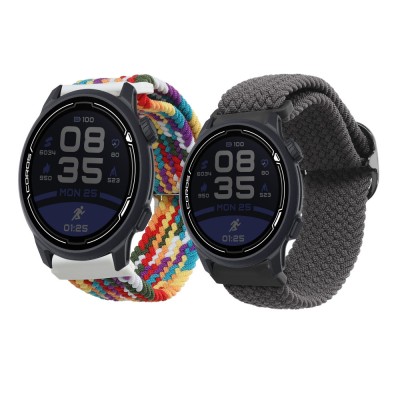 Set 2 curele kwmobile pentru COROS PACE 2/APEX (42mm), Nylon, Multicolor/Gri, 59532.02 foto